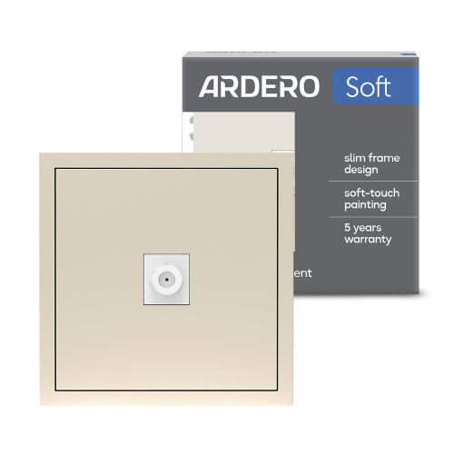 Розетка телевизионная Ardero ER141TV-C Soft шампань