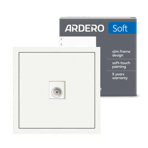 Розетка телевізійна Ardero ER141TV-W Soft біла