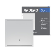 Вимикач 1-клавішний Ardero EV111L-S Soft 10А з підсвіткою сірий