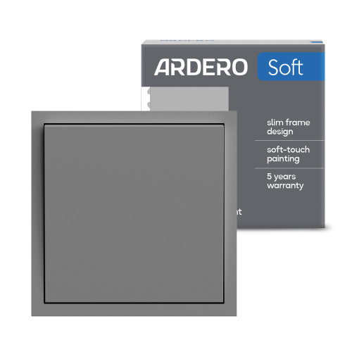 Вимикач 1-клавішний перехресний Ardero EV131-G Soft 10А графіт