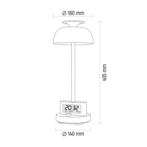 LED лампа настiльна з акумулятором VIDEX VL-TF24G 8W 4000K+RGB Green