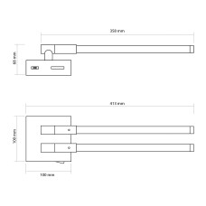 LED світильник настінний VIDEX WL042 10W 3000-4000-6000K Black