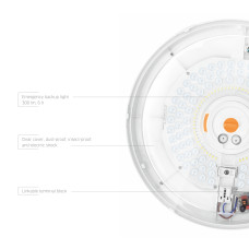 LED Світильник аварійний накладний з датчиком руху VIDEX 30W 2700-6500K 220V