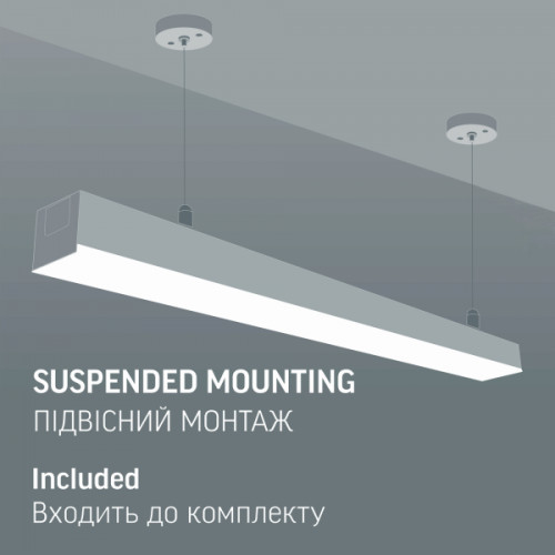 LED світильник лінійний VIDEX BN03 30W 0.6М 5000K 220V Black