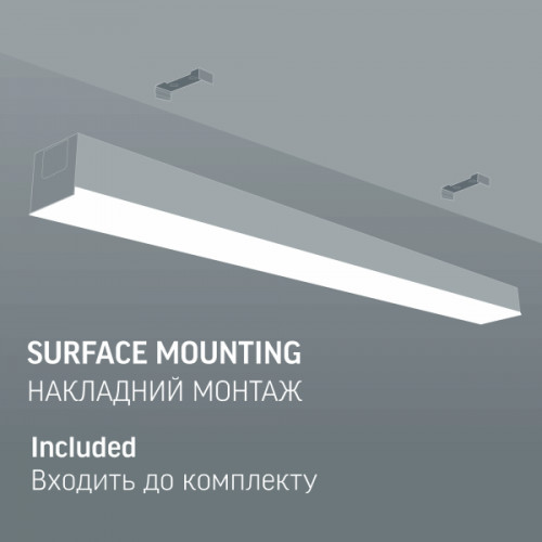 LED світильник лінійний VIDEX BN03 30W 0.6М 5000K 220V Black
