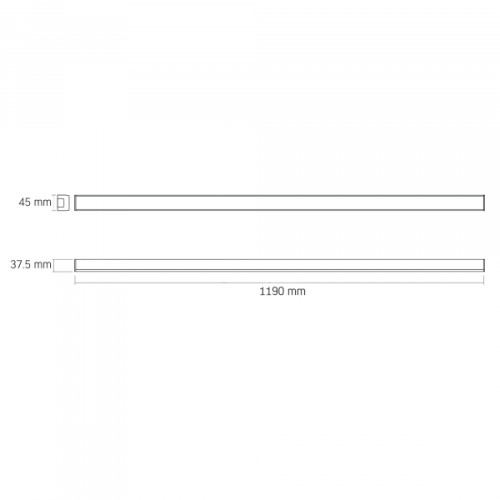 LED світильник лінійний VIDEX BN03 50W 1.2М 5000K 220V Black