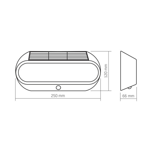 LED світильник автономний настінний IP54 VIDEX VL-BHSO-001-S 500Lm 5000K