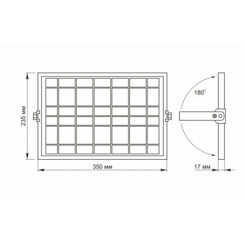 LED прожектор автономний VIDEX 1000LM 5000K 3.2V