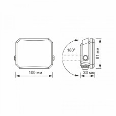 LED прожектор VIDEX F3 20W 5000K 220V Black (VLE-F3-0205B)