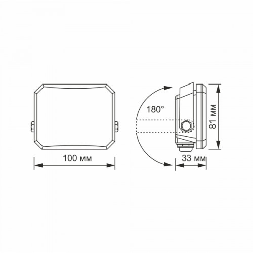 LED прожектор VIDEX F3 20W 5000K 220V Black (VLE-F3-0205B)