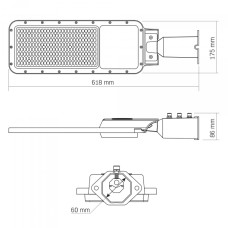 LED ліхтар вуличний VIDEX IP65 SLE17 150W 16500Lm 5000K 220V