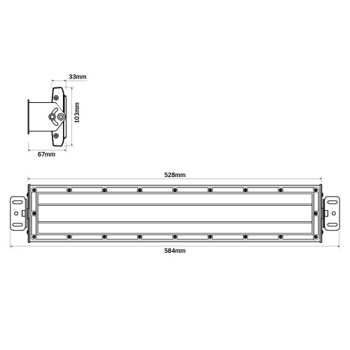 LED світильник висотний лінійний VIDEX HBL02 100W 5000K 230V