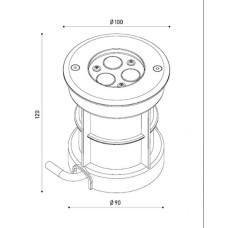 Світильник грунтовий KLOODI KDGL-SC100 3W 3K 30D