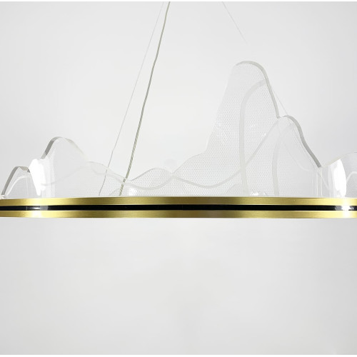 Изысканная подвесная LED люстра с имитацией высокогорья Ø 80 см | Line F | Арт. SGA16-800 AB 