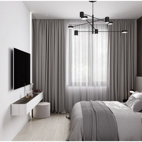 Современная черная LED люстра FLEA с регулируемыми по оси рожками. | Line F | Арт. DE31/8 BK 