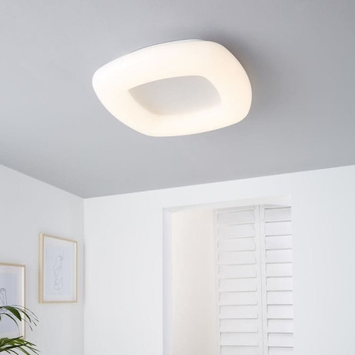 Потолочный LED светильник Schuller с белым основанием 47×47 см | Line F | Арт. 6002 001 WT 