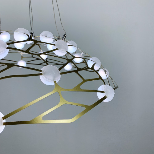 Подвесная LED люстра Sunnysky в золотом корпусе | Line F | Арт. TG01D60 
