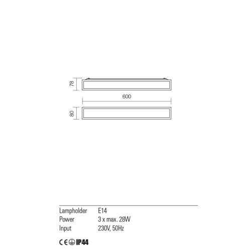 Бра Redo EGO AP 3X28W E14 CH (4.1.1) 01-1233