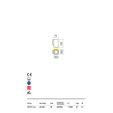 Бра вуличне QUAD AP LED COB 3W IP65 DG 3000K (Sq)(5.1.2) Redo 90085