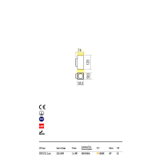 Бра вуличне QUAD AP LED COB 2X3W IP65 DB 3000K (Sq)(5.1.2) Redo 90089