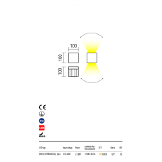 Бра вуличне VARY AP LED 2x6W IP54 DB 3000K (5.1.2) Redo 90174