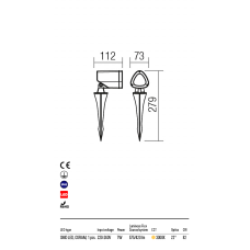 Ландшафтний світильник FELIX PR LED 7W IP65 DG 3000K (5.1.2) Redo 9041