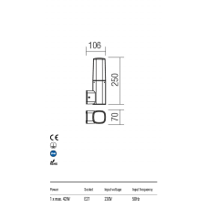 Бра вуличне CRAYON AP E27 42W IP44 DB (5.1.1) Redo 9074