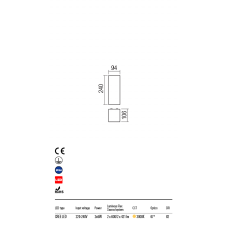 Бра вуличне TAV AP LED COB 2X6W IP54 DG 3000K (5.1.2) Redo 9562