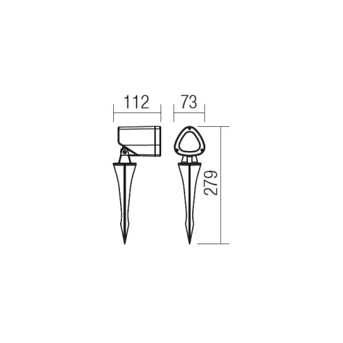 Ландшафтний світильник FELIX PR LED 7W IP65 DG 3000K (5.1.2) Redo 9041