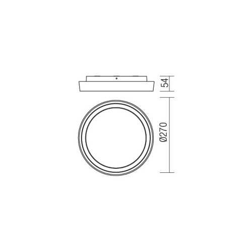 Потолочний світильник BEZEL PL M LED 25W IP54 DG 3000K (RO) (5.1.2) Redo 9181
