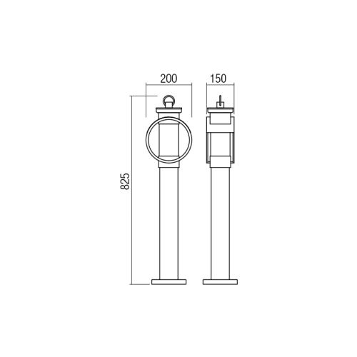 Стовпчик COMPASS ST 825 mm E27 42W IP33 CF (4.1.1) Redo 9573