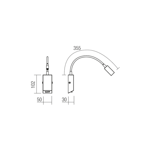 Бра Redo HELLO AP LED 3W SN (5.1.2) 01-1195