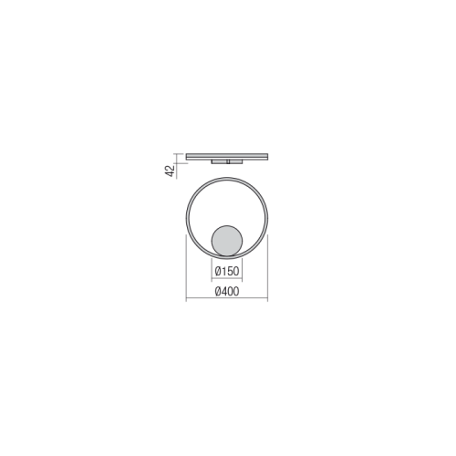 Бра Redo ORBIT AP/PL LED 26W 3000K D400 INDIRECT LIGHT BRASS (5.1.2) 01-1701