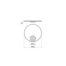 Бра Redo ORBIT AP/PL LED 42W 3000K D600 SAND WHITE (4.1.2) 01-1702