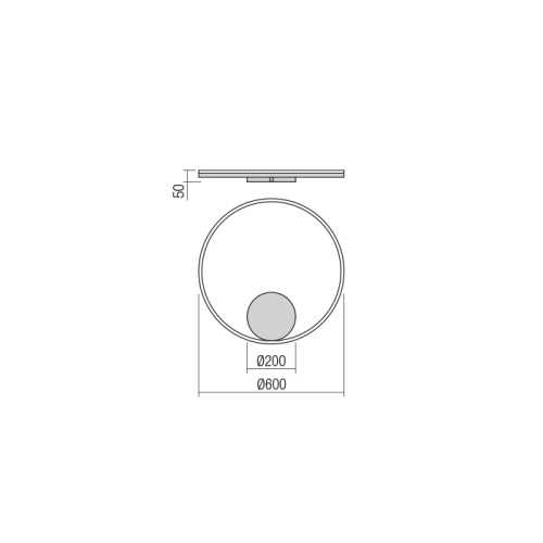 Бра Redo ORBIT AP/PL LED 42W 3000K D600 SAND WHITE (4.1.2) 01-1702