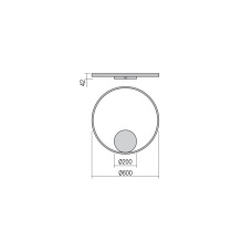 Бра Redo ORBIT AP/PL LED 42W 3000K D600 INDIRECT LIGHT BRASS (4.1.2) 01-1705