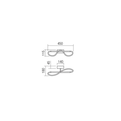 Бра Redo CORRAL AP LED 12W 3000K SAND BLACK (5.1.2) 01-2109