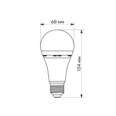 LED лампа акумуляторна TITANUM A68 9W E27 4000K 220V