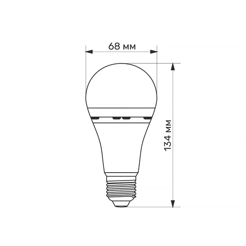 LED лампа акумуляторна TITANUM A68 9W E27 4000K 220V
