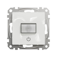 Датчик руху з кнопкою, 160град, 10А-230В, Білий, Sedna Design SDD111504