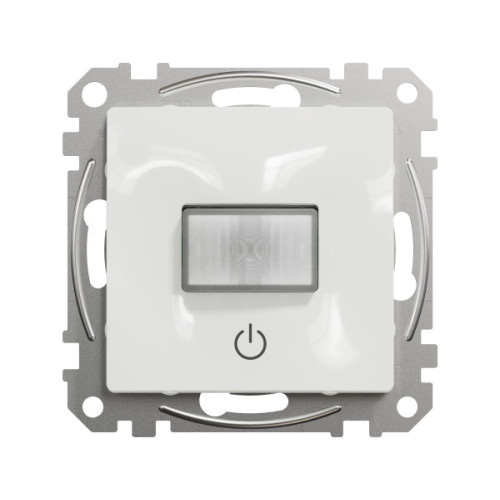Датчик руху з кнопкою, 160град, 10А-230В, Білий, Sedna Design SDD111504