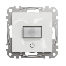 Датчик руху з кнопкою, 160град, 10А-230В, Білий, Sedna Design SDD111504