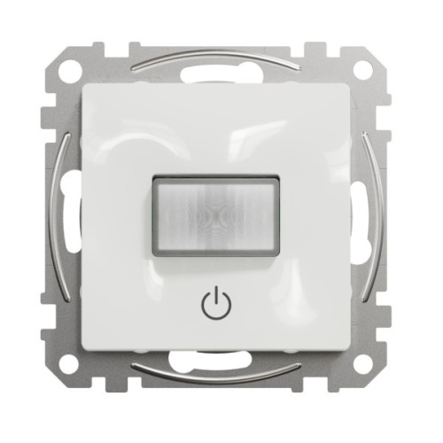 Датчик руху з кнопкою, 160град, 10А-230В, Білий, Sedna Design SDD111504