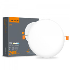 LED світильник безрамковий круглий VIDEX 24W 4100K