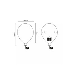 Бра, настенный светильник Zuma Line Ballon LED 1x3W 6000K 40Lm IP20 розовый