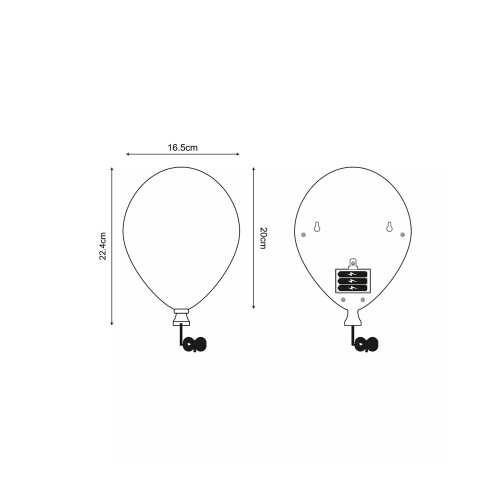 Бра, настенный светильник Zuma Line Ballon LED 1x3W 6000K 40Lm IP20 розовый