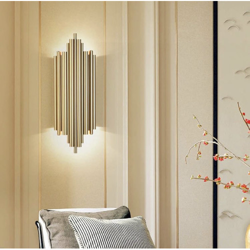 Дизайнерский настенный светильник Harmonic Gold | Line F | Арт. WS17A/2 GD 