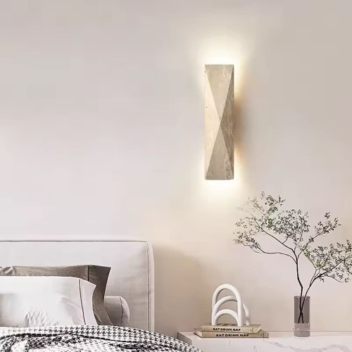Бра удлиненное с травертиновым корпусом 31х8,5 см | Line F | Арт. WSC5-80*320 