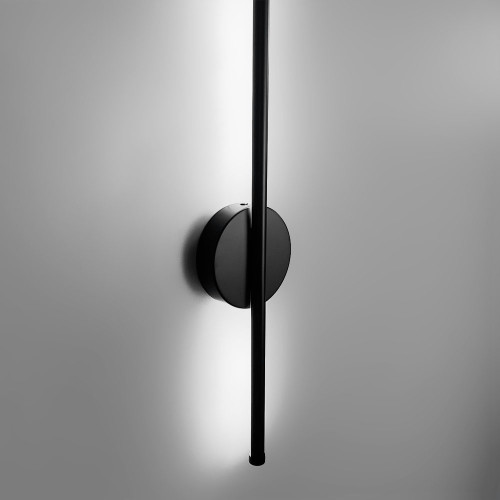 Видовжене чорне LED бра 90 см | Арт. W 007/900 BK | Line F