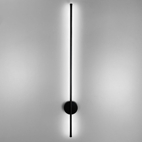 Видовжене чорне LED бра 90 см | Арт. W 007/900 BK | Line F